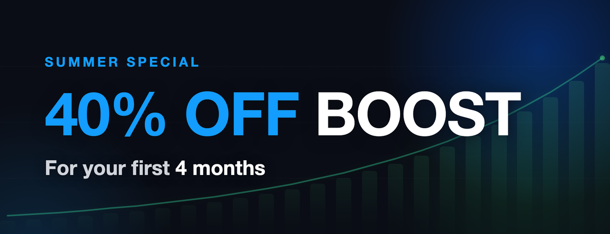 40% off Boost for your first 4 months