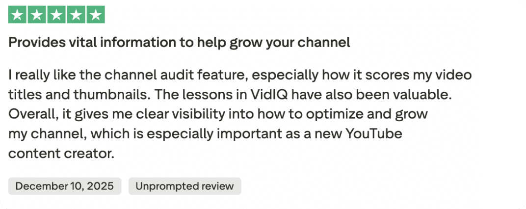 Customer testimonial